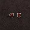 OLIO E ACETO Sterling Silver Lapis Lazuli/Red Snakeskin Jade Petal Earrings OLIO-OA13E11-HY Red